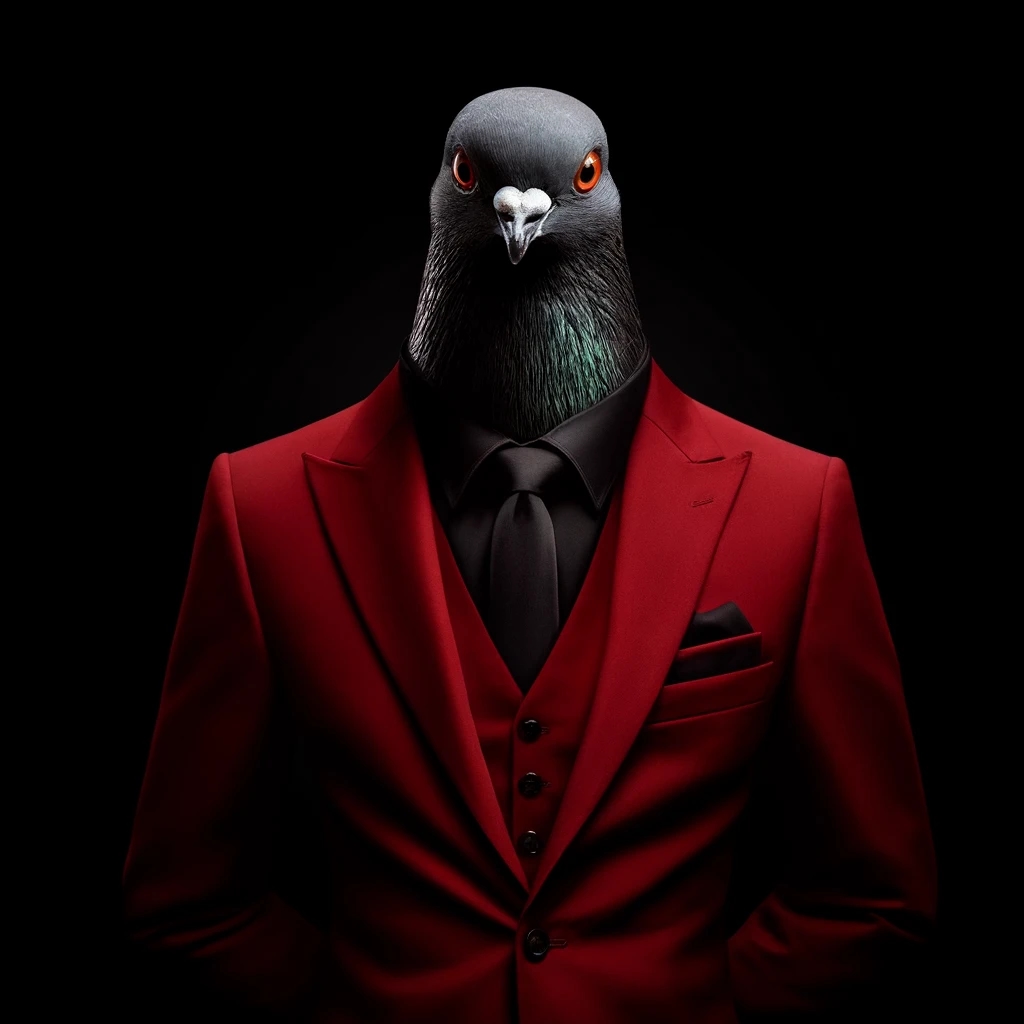 Pigeon in a suit